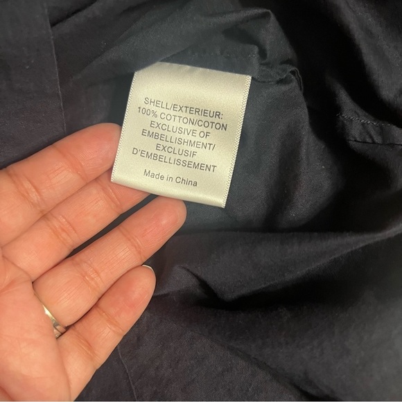 Tory Burch Semi-Sheer Embroidered Tunic Top in Navy Sz 2 Boho Chic Relaxed Fit - Picture 12 of 15